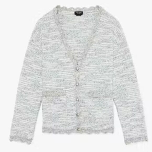 kate spade Scalloped Tweed Cardigan NWT MSRP $448 - Picture 1 of 9